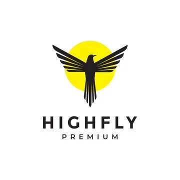 Modern shape bird fly falcon logo design, vector graphic symbol icon illust.. Stock Illustration