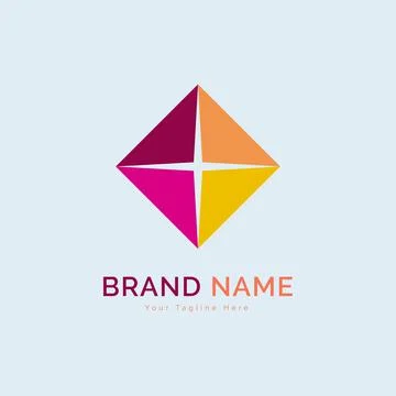 Modern shape cube star logo template design Stock Illustration