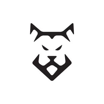 Modern shape dog face logo design vector graphic symbol icon sign illustrat.. Stock Illustration