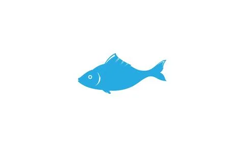 Modern shape fish blue river logo vector icon illustration design Illustrazione stock