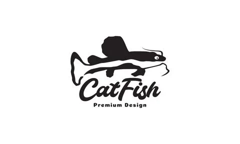 Modern shape fish catfish logo vector symbol icon design graphic illustration Ilustración de archivo