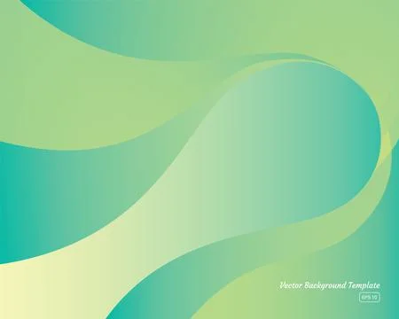 Modern shape gradient green yellow Wavy design Stock Illustration