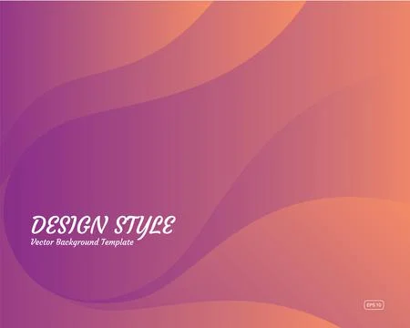 Modern shape gradient purple orange Wavy design Illustrazione stock
