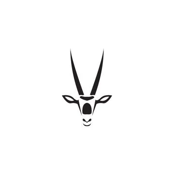 Modern shape head antelope logo symbol icon vector graphic design illustrat.. Stock Illustration