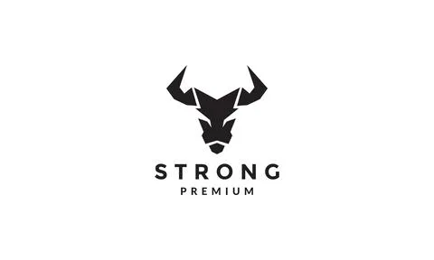 Modern shape head cow or buffalo logo symbol vector icon illustration graph.. Stock Illustration