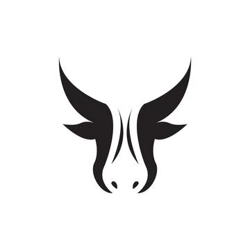 Modern shape head face cow logo design vector graphic symbol icon sign illu.. Ilustración de archivo