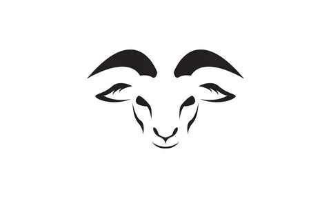 Modern shape head goat logo vector icon illustration design Stock Illustration