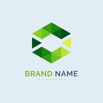 Modern shape logo template design for brand Stock Illustration