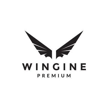 Modern shape minimal wings logo design vector graphic symbol icon sign illu.. Stock Illustration