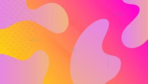 Modern Shape. Multicolor Flyer. Wave Abstract Banner. Neon Busin Stock Illustration