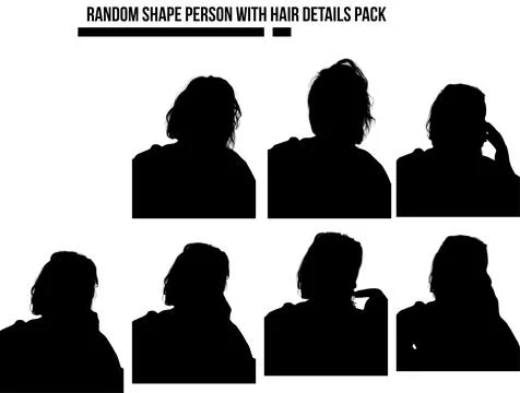 Modern Shape Person Black Multi Unique Texture Pack Shiny Blurry Minimal Ba.. Stock Illustration