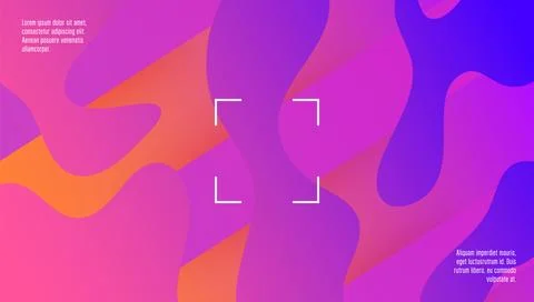 Modern Shape. Rainbow Layout. Fluid Concept. Multicolor Backdrop Stock Illustration