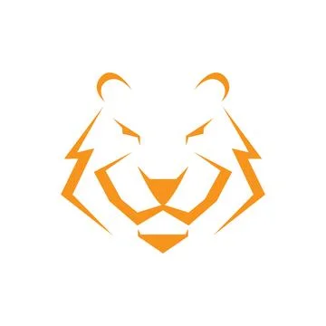 Modern shape tiger face logo design vector graphic symbol icon sign illustr.. Stockillustratie
