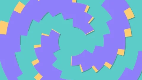 Modern shape transitions spiral in flat design animation Vídeos de archivo 83729620