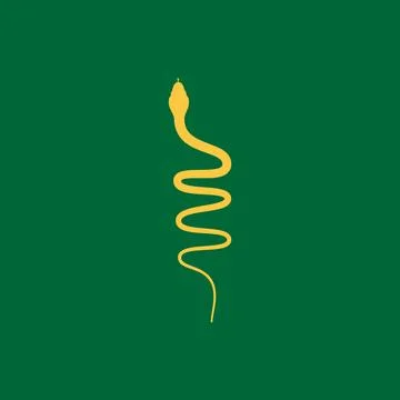 Modern shape yellow snake logo symbol icon vector graphic design illustrati.. Stock Illustration
