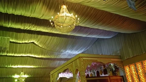 Modern Shaped  Lights In Hotel Giving A Moody, Modern And  luxurious vibe. Stock Footage 198701446