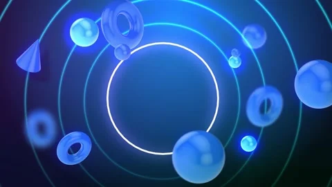 Modern shapes abstract background circle blue Stock Footage 201184005