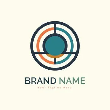 Modern shapes circle target logo template design Stock-Illustration