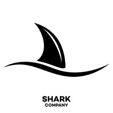 Modern shark logo Illustrazione stock