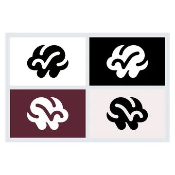 Modern Sheep Check Mark Minimalist Logo Design Stock Illustration