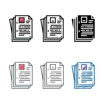Modern sheet document paper color icon vector Stock Illustration