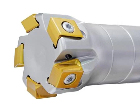 Modern shell milling cutter, modular metalworking rotating tool Stock Photos