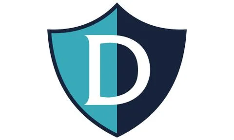 Modern Shield Letter D Stock-Illustration