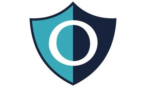 Modern Shield Letter O Stock-Illustration