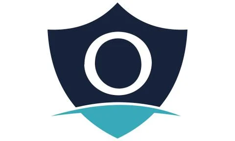 Modern Shield Letter O Stock-Illustration