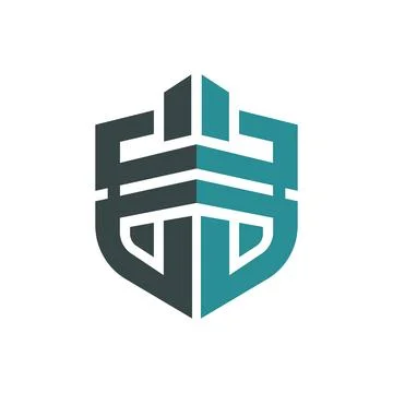 Modern Shield Logo Design with Security Protection Corporate Excellence Stock Illustration