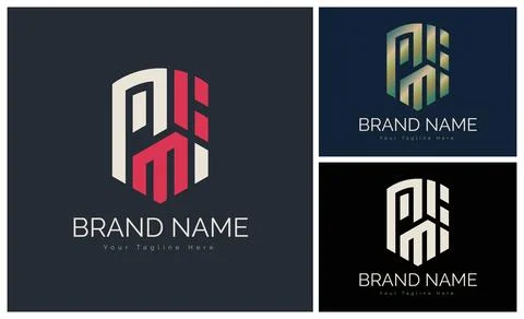 Modern shield logo letter template design for brand or company and other Stock Illustration