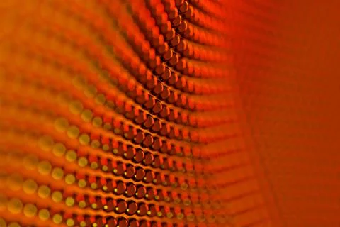 Modern shining 3D orange spheres texture - shallow focus Stock Illustration