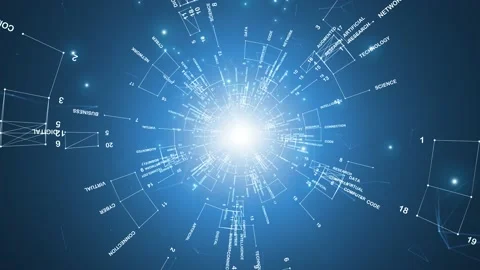 Modern shining ai network word cloud animation 動画素材 226798398