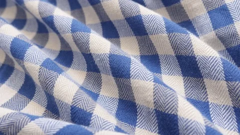 Modern shirt chequered pattern fabric texture close up Stock Footage 72223434