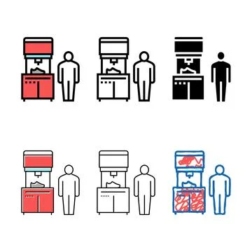 Modern shoe production machine color icon vector Illustrazione stock