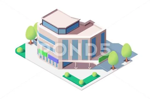 Modern shopping center Stock Illustration