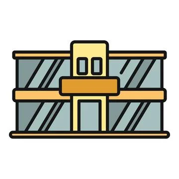 Modern shopping mall building creating retail business concept Stock Illustration