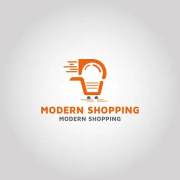 Modern shopping vector logo design template idea and inspiration Stock Illustration