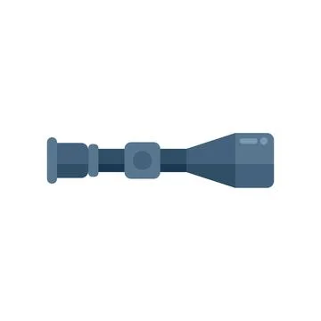 Modern shot scope icon flat vector. Rifle sight Stock Illustration
