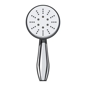 Modern shower head cartoon vector illustration Stock Illustration