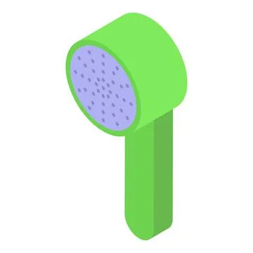Modern shower head ensuring invigorating water stream for ultimate shower rel Stock Illustration
