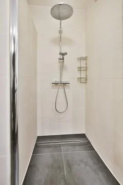 Modern shower stall Stock Photos