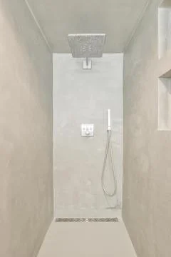 Modern shower stall Stock Photos