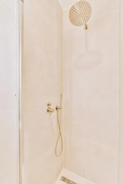 Modern shower stall Stock Photos