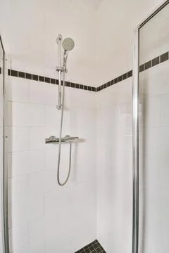 Modern shower stall Stock Photos