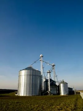 Modern silos 스톡 사진
