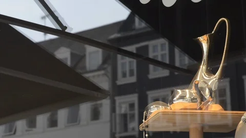 Modern silverware danish design on display Stock Footage 93026879