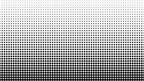 Modern simple abstract halftone background design. Black blend circle graphic. Stock Illustration