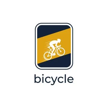 Modern simple bicycle logo vector Stock Illustration