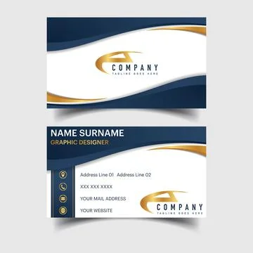 Modern Simple Creative and Clean Business Card Template Stock Illustration